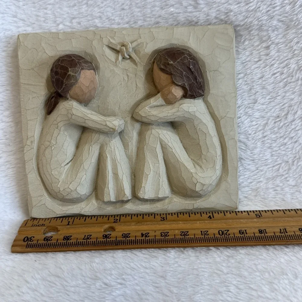 Willow Tree Friendship Plaque Susan Lordi DEMDACO 2001 Forever True Friends‎ 4x4